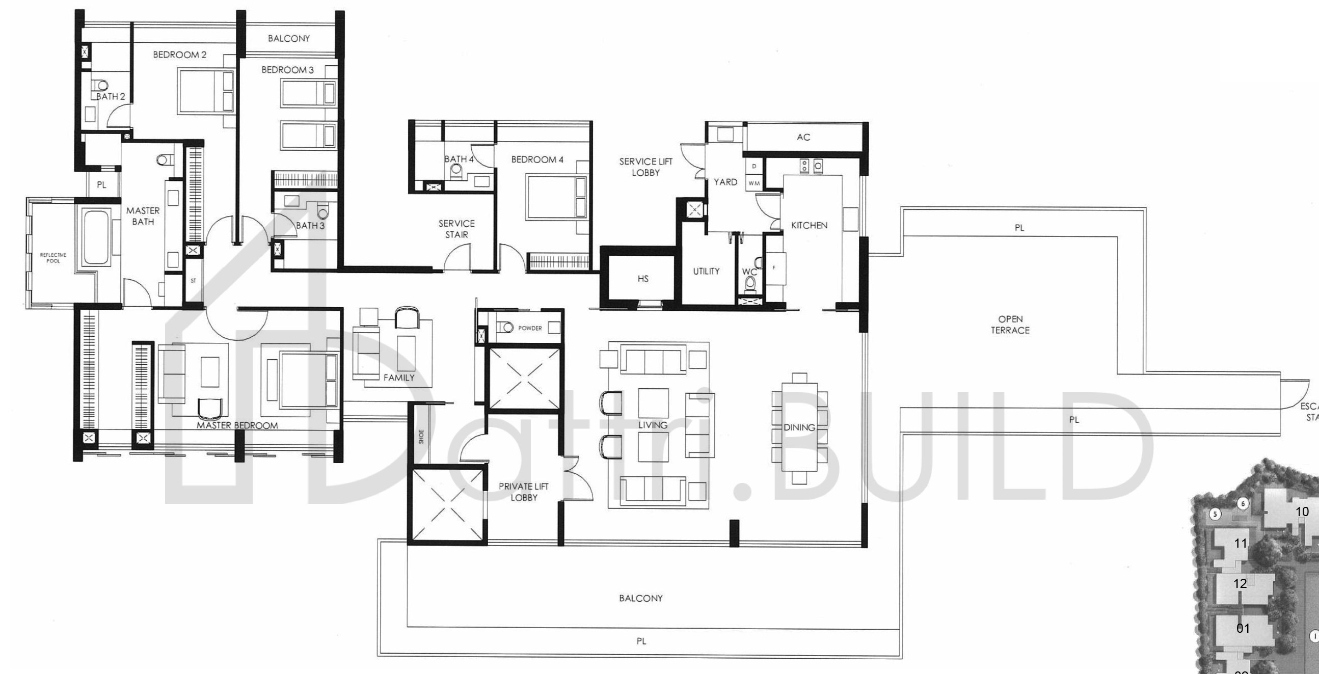 THE NASSIM F3 floorplan (watermarked)