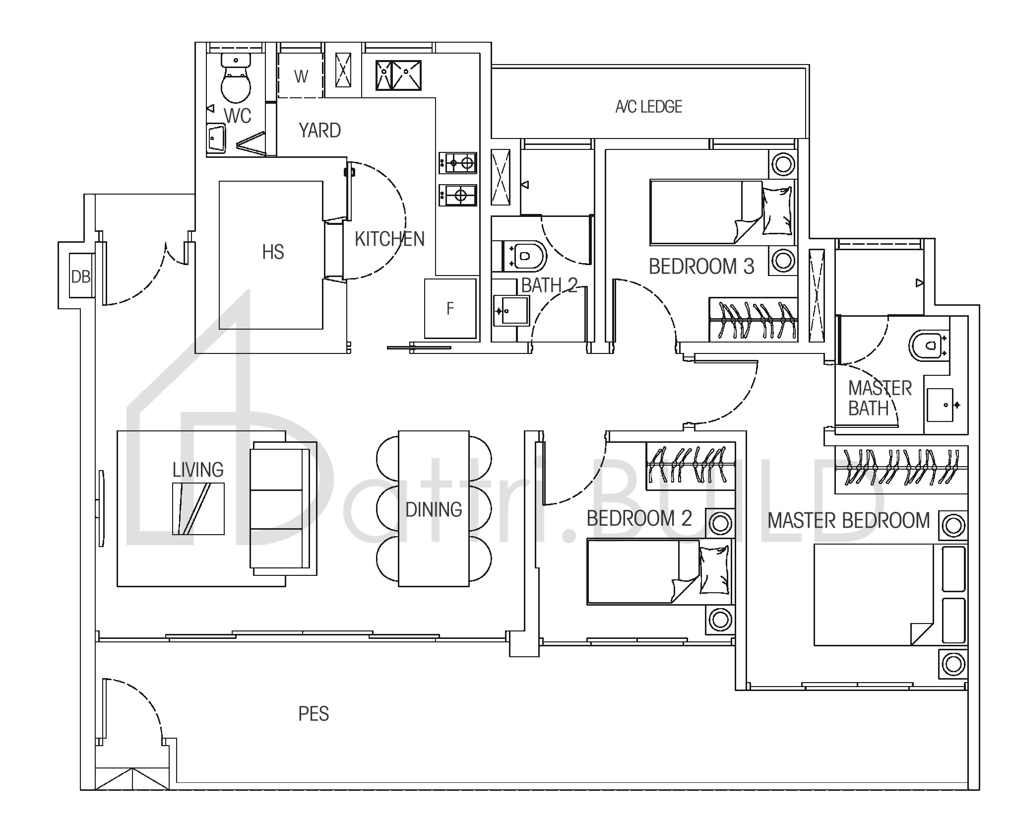 HEDGES PARK CONDOMINIUM 3d1 floorplan (watermarked)