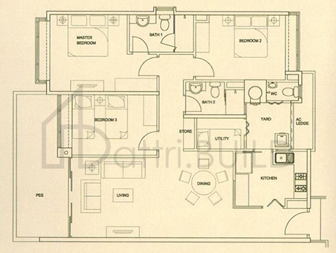 THE RAINTREE C1g-p floorplan (watermarked)