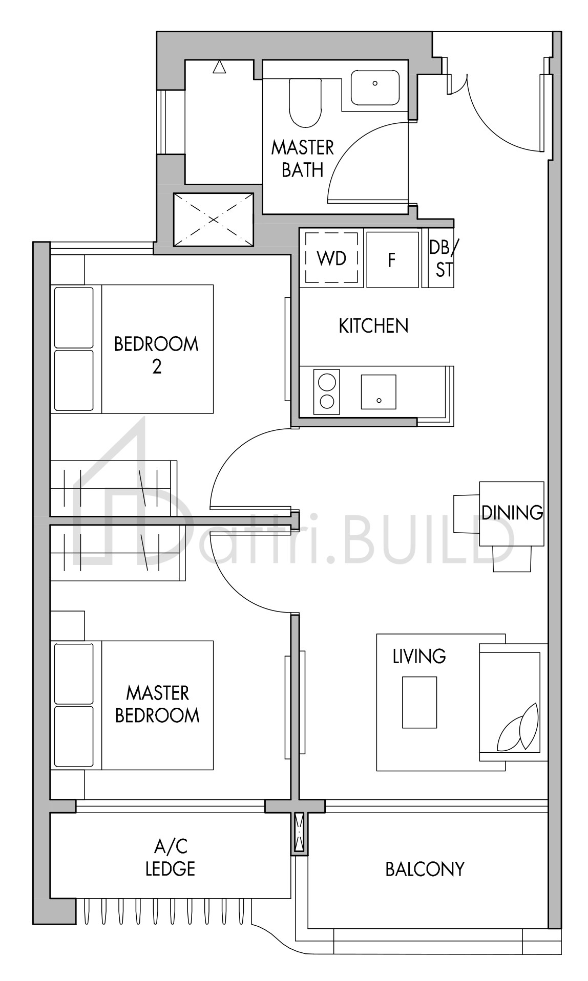 THE TRE VER B1 floorplan (watermarked)