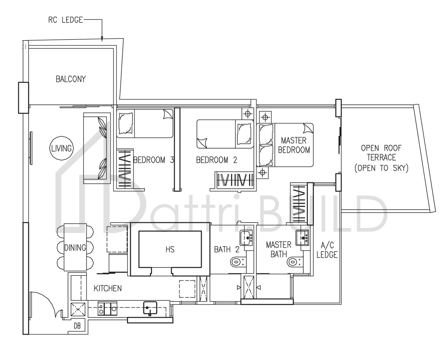 THE TRILINQ C6 floorplan (watermarked)