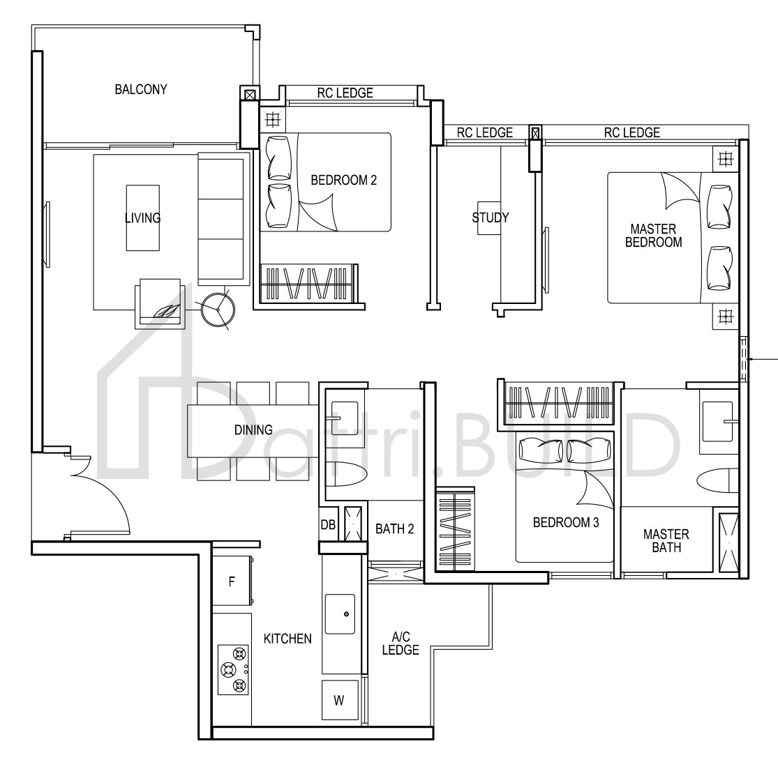 BELLEWATERS C1 floorplan (watermarked)