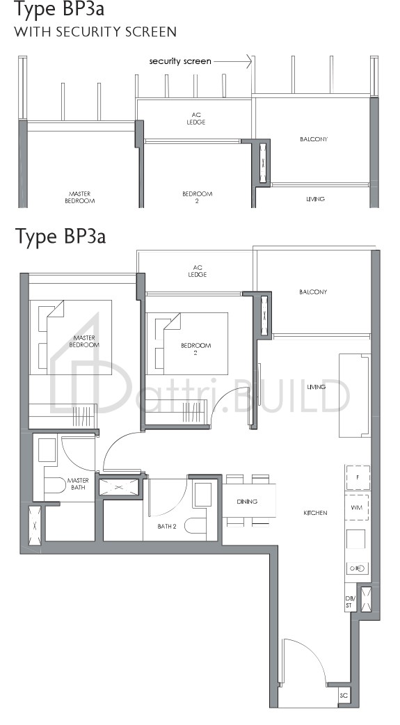 FOURTH AVENUE RESIDENCES BP3a floorplan (watermarked)