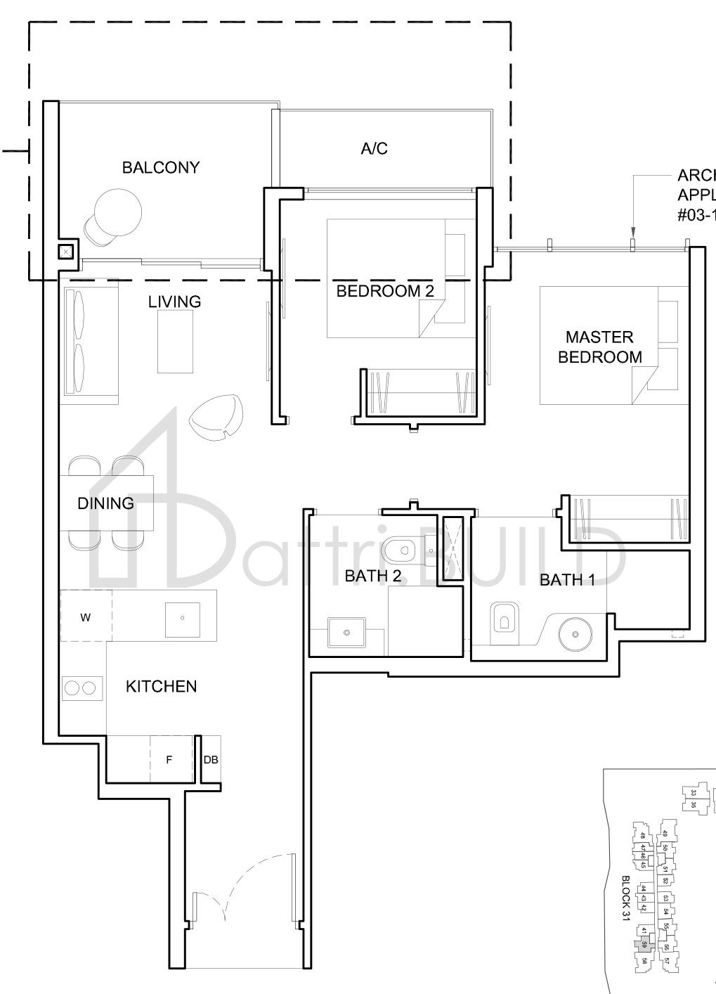 HIGH PARK RESIDENCES 2D1 floorplan (watermarked)