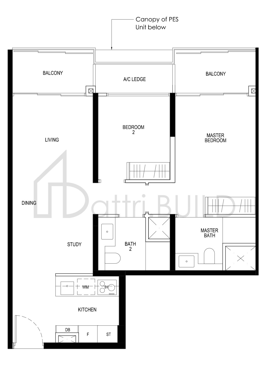 DAINTREE RESIDENCE B5b floorplan (watermarked)