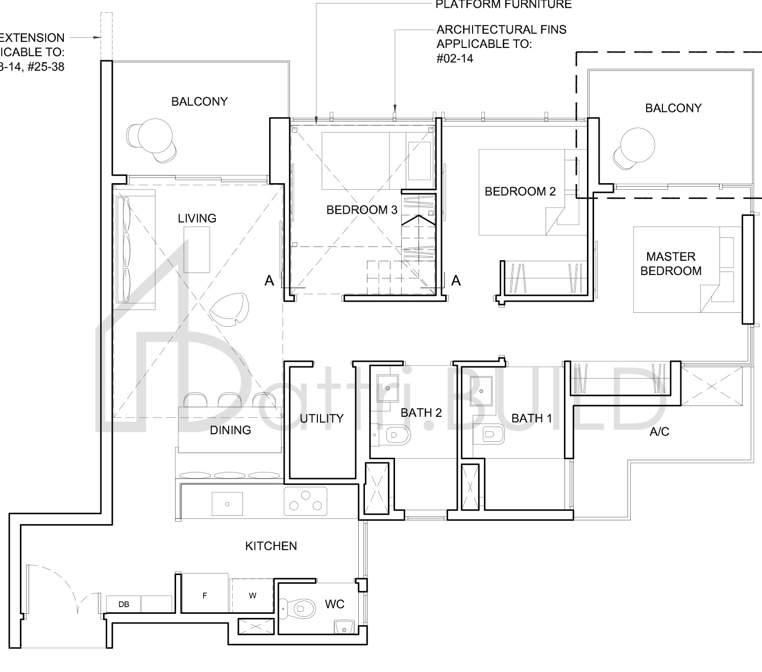 HIGH PARK RESIDENCES 3D1-aPH floorplan (watermarked)