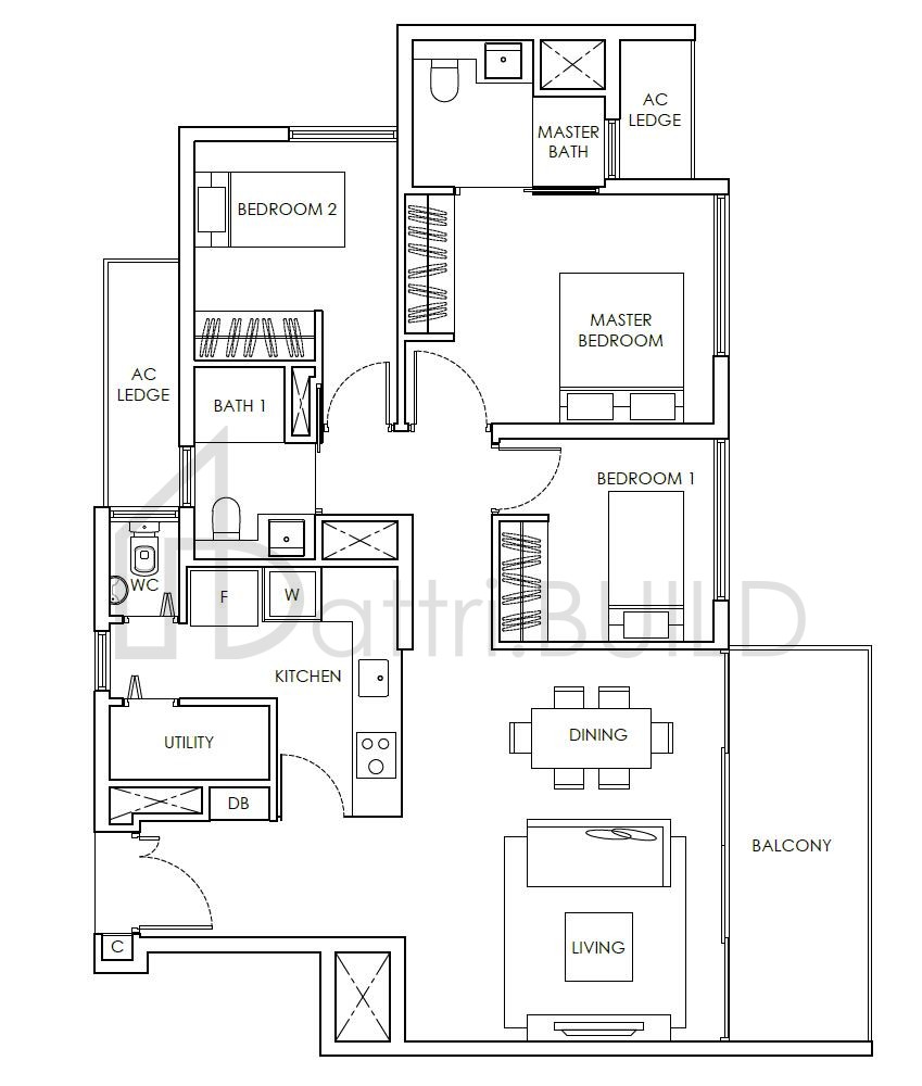 HIGHLINE RESIDENCES C2 floorplan (watermarked)
