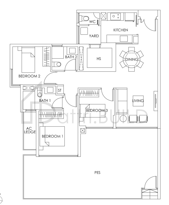 BEDOK RESIDENCES C1b (P) floorplan (watermarked)
