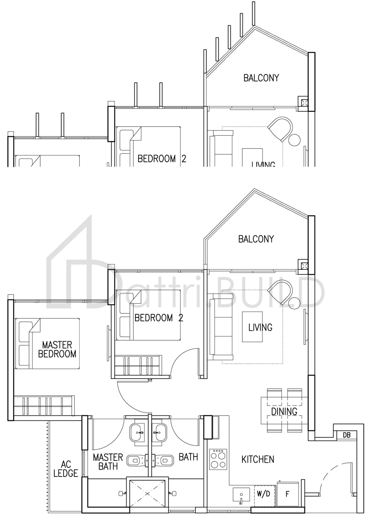 THE SKYWOODS 2(S1)A floorplan (watermarked)
