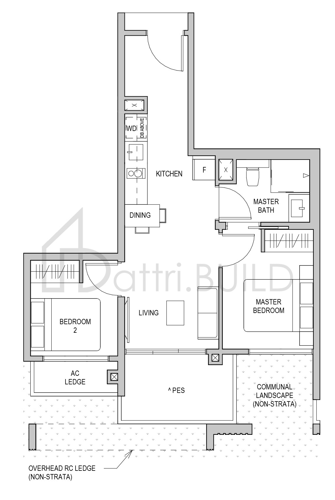 MAYFAIR MODERN B3(PES) floorplan (watermarked)