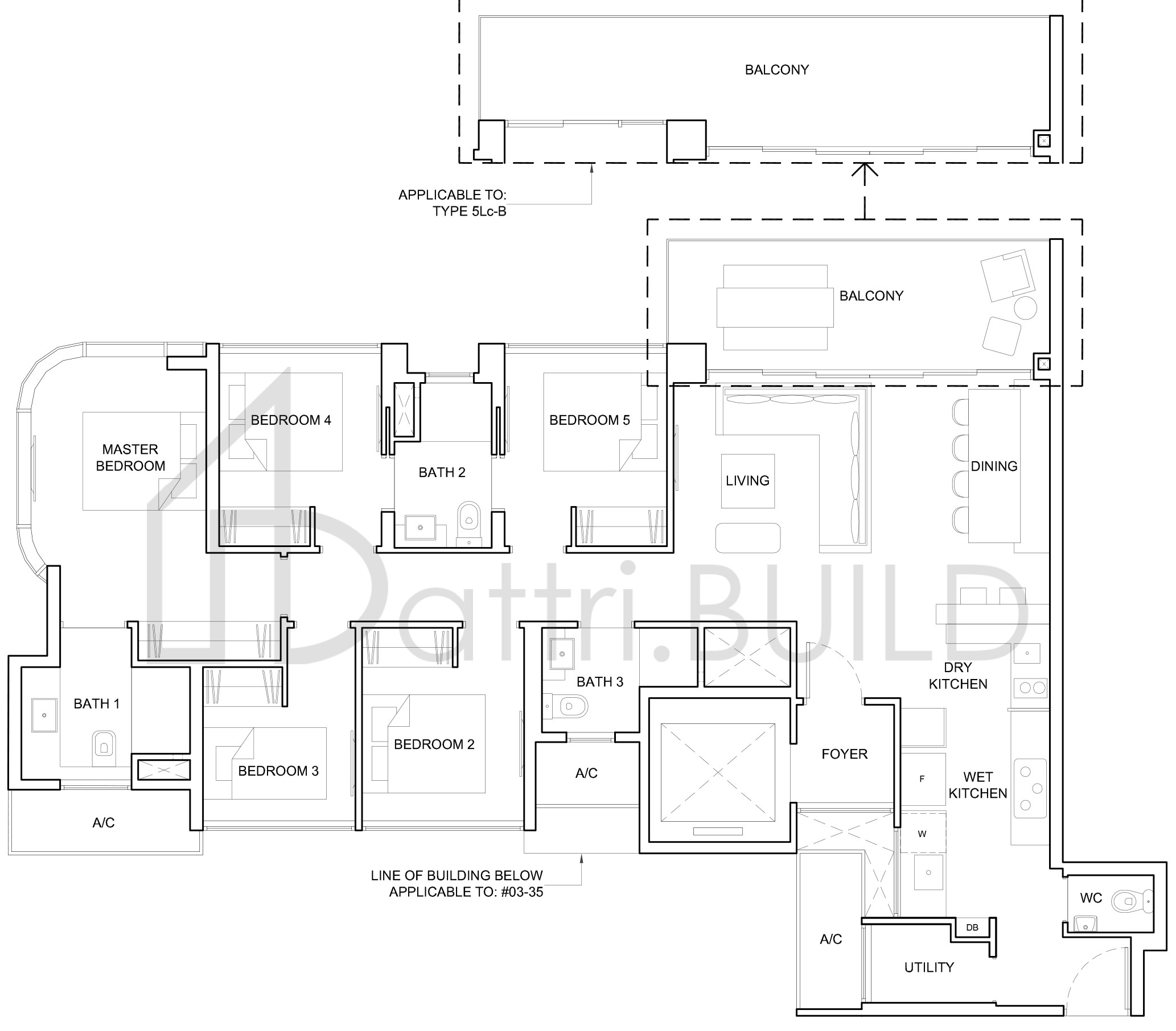 HIGH PARK RESIDENCES 5Lc-B floorplan (watermarked)