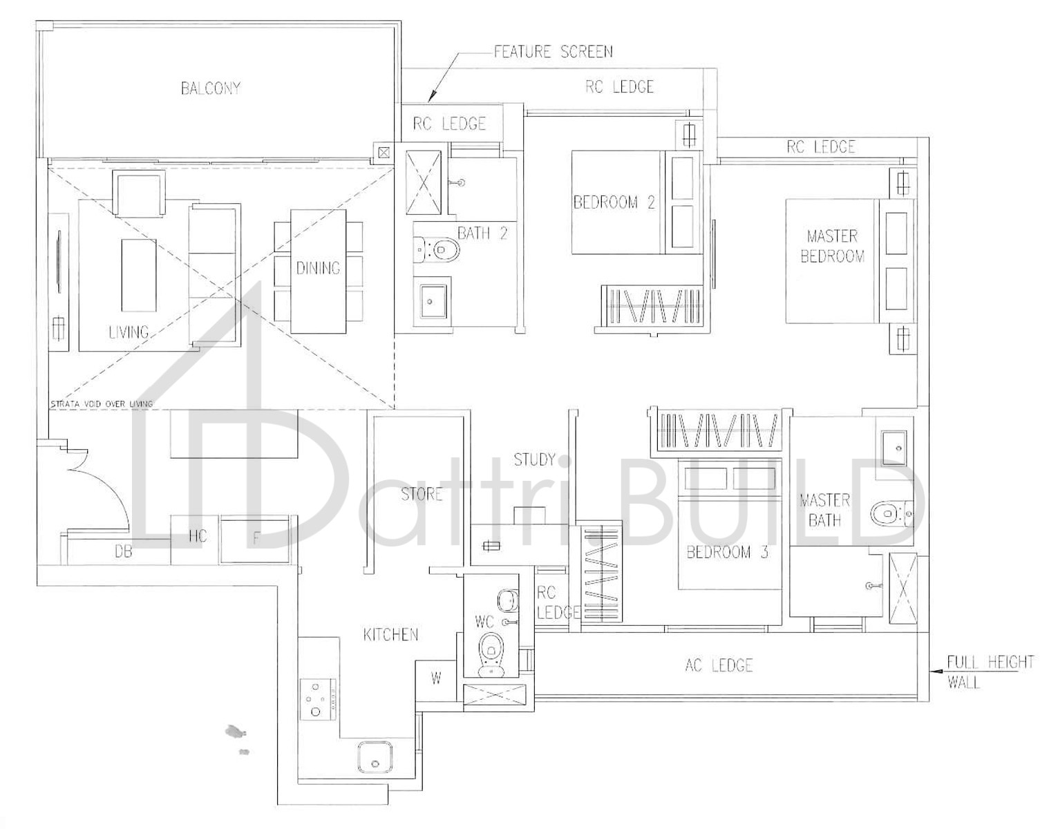 THE VISIONAIRE CS3bL floorplan (watermarked)