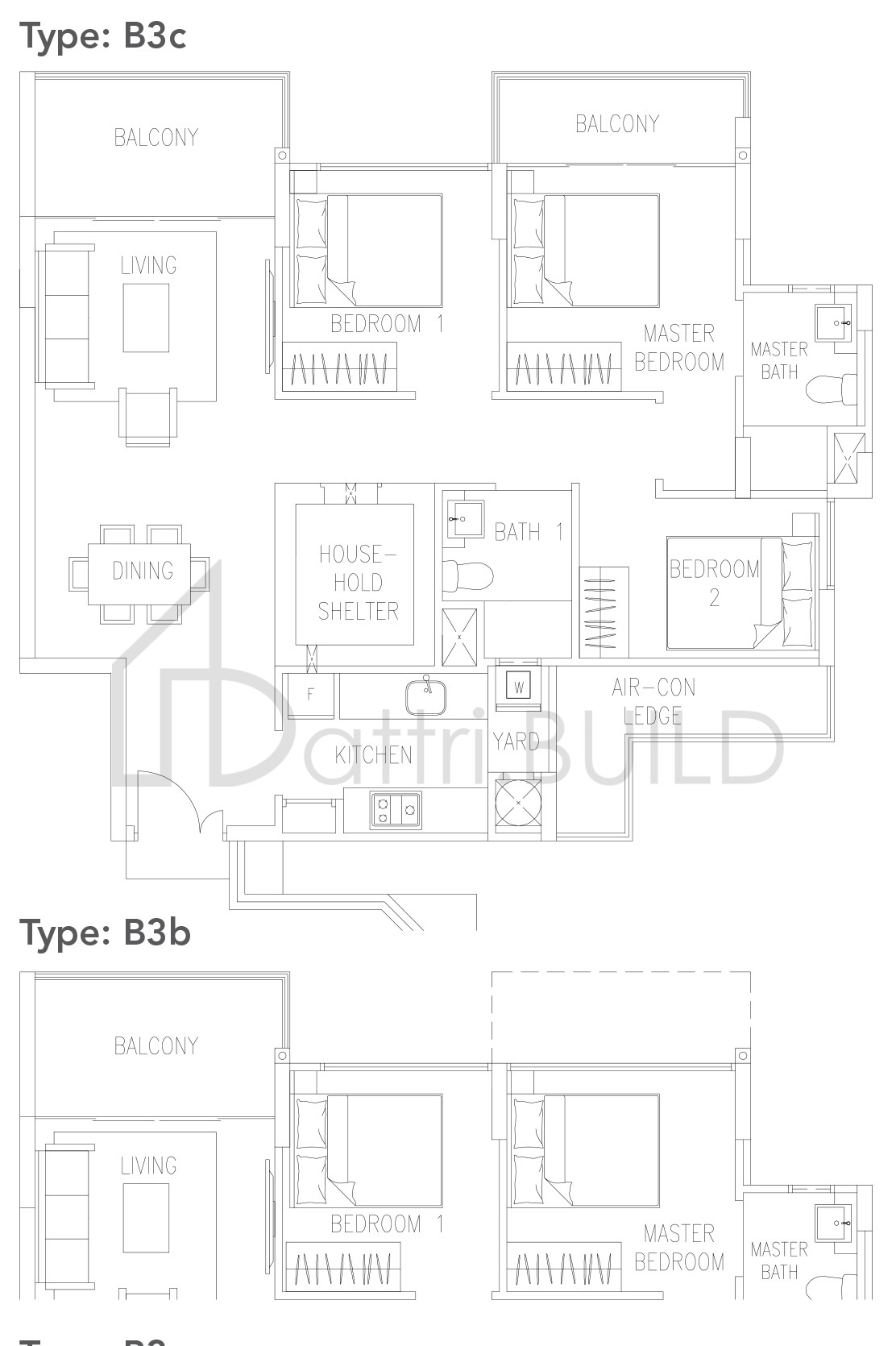 WATERCOLOURS B3b floorplan (watermarked)