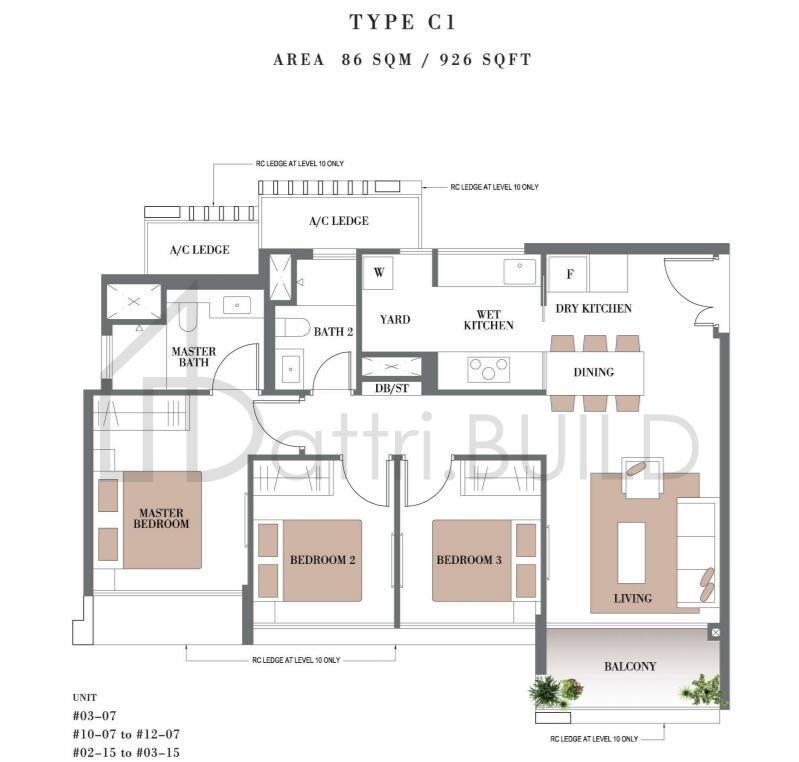BOTANIQUE AT BARTLEY C1 floorplan (watermarked)