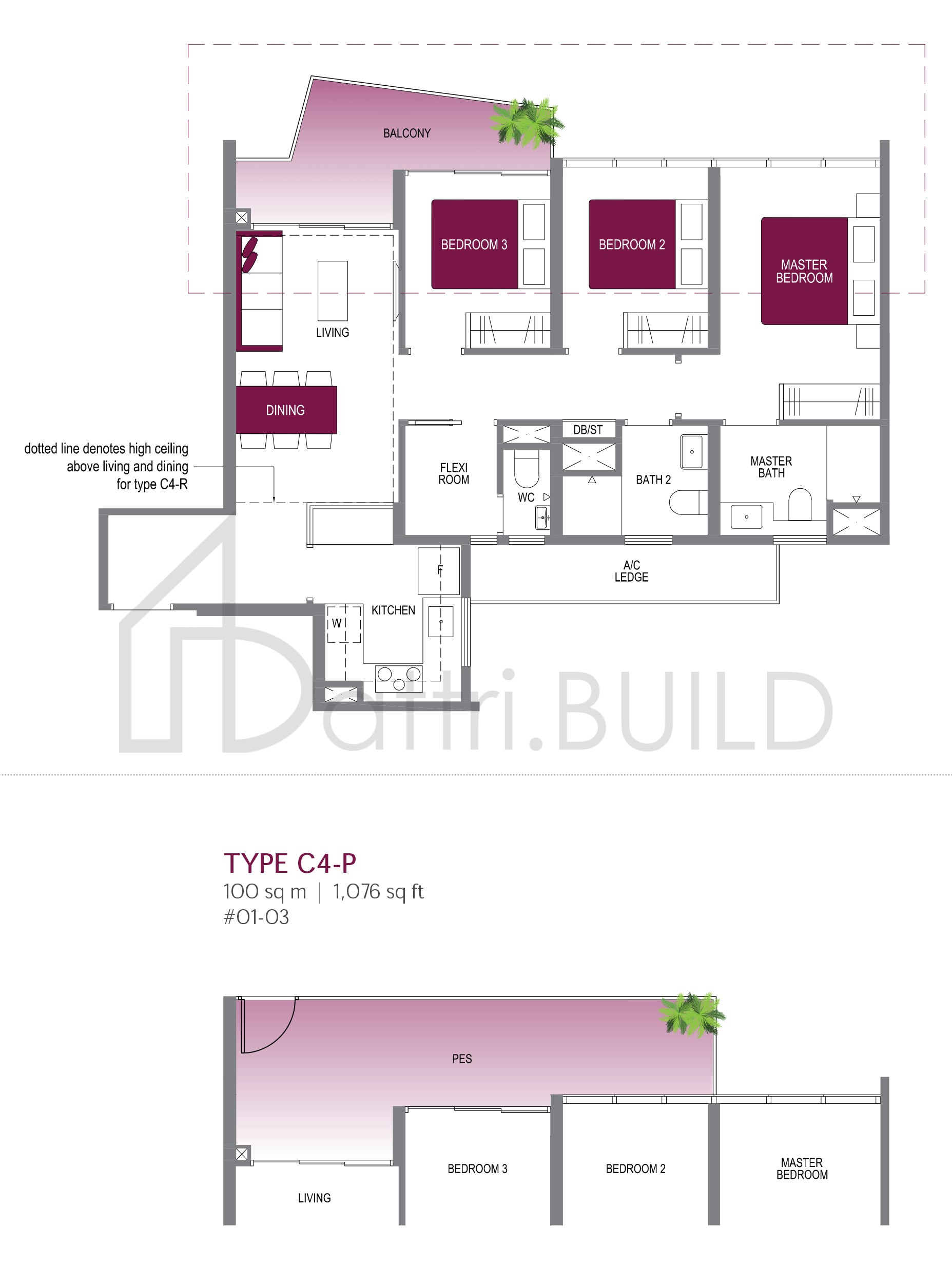 LAKE GRANDE C4-P floorplan (watermarked)