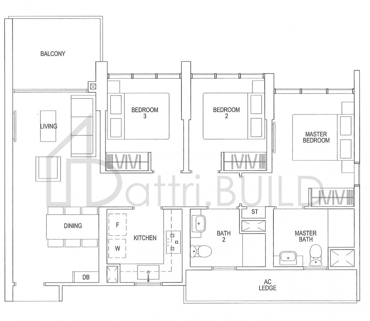 PARC RIVIERA C1 floorplan (watermarked)