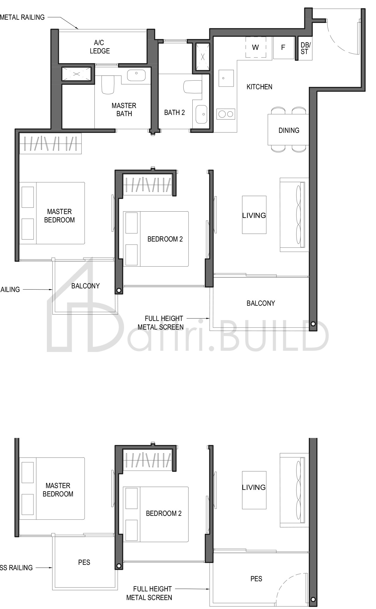 PARC KOMO 2D7 floorplan (watermarked)