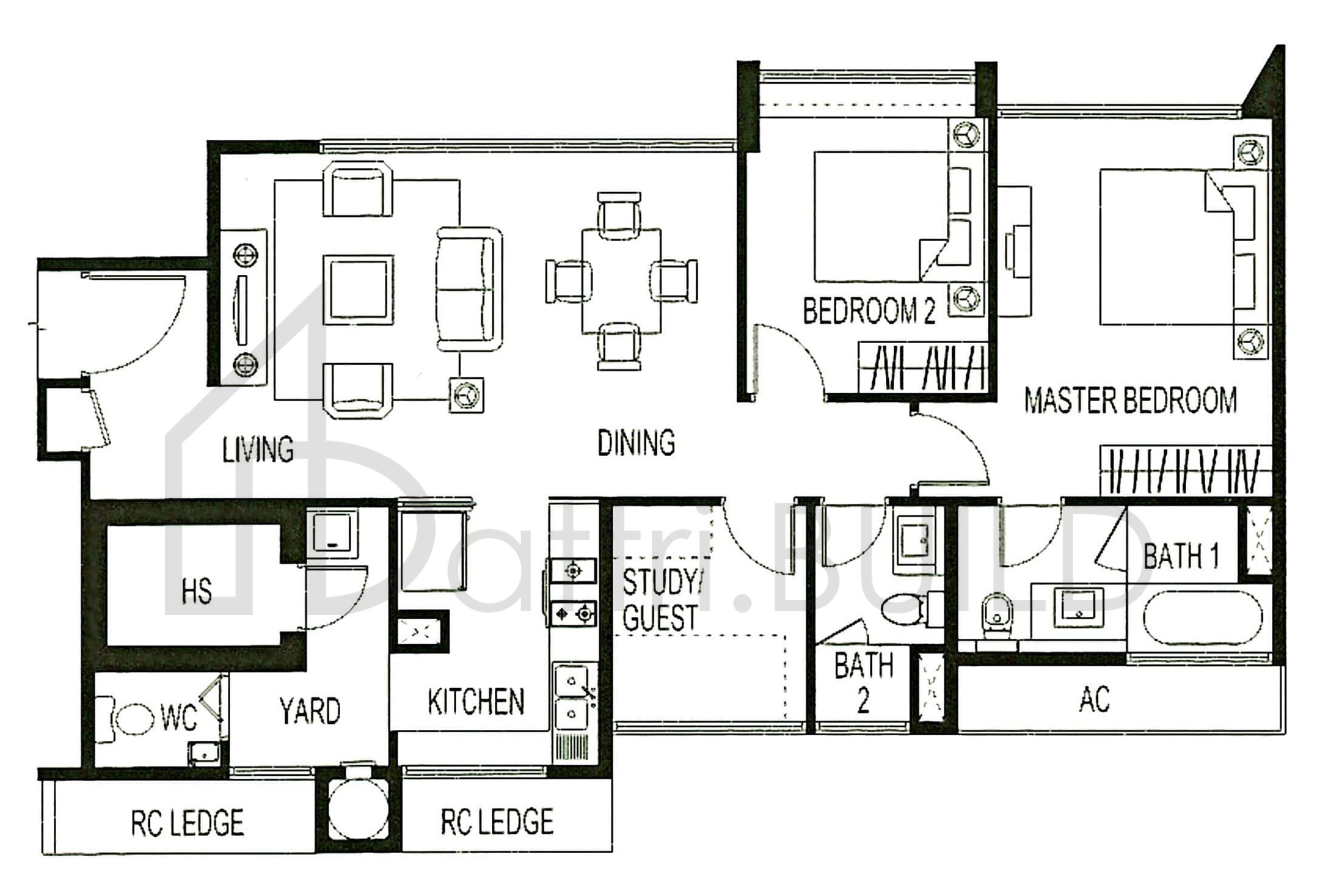 BELMOND GREEN B3a floorplan (watermarked)