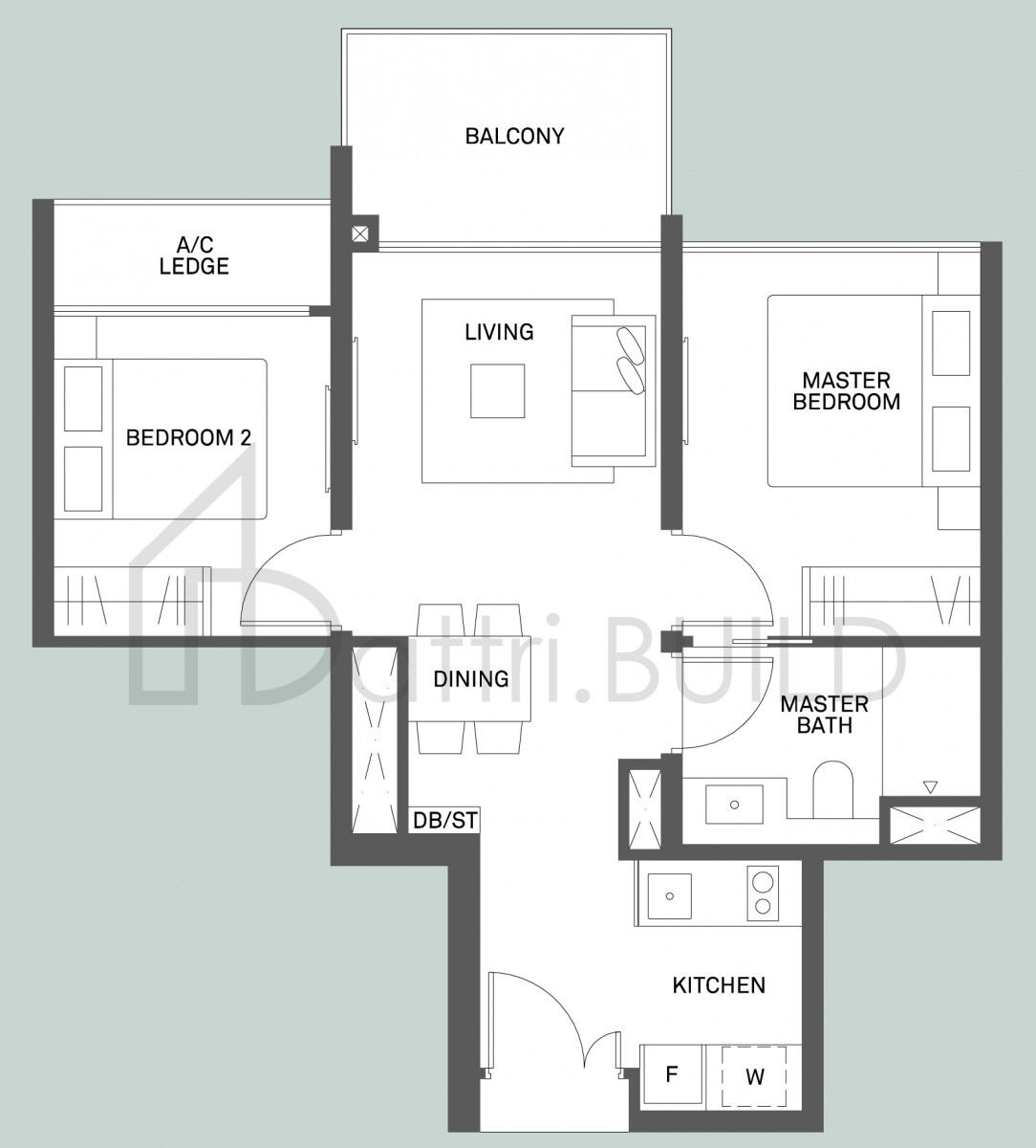 THE CLEMENT CANOPY A1 floorplan (watermarked)