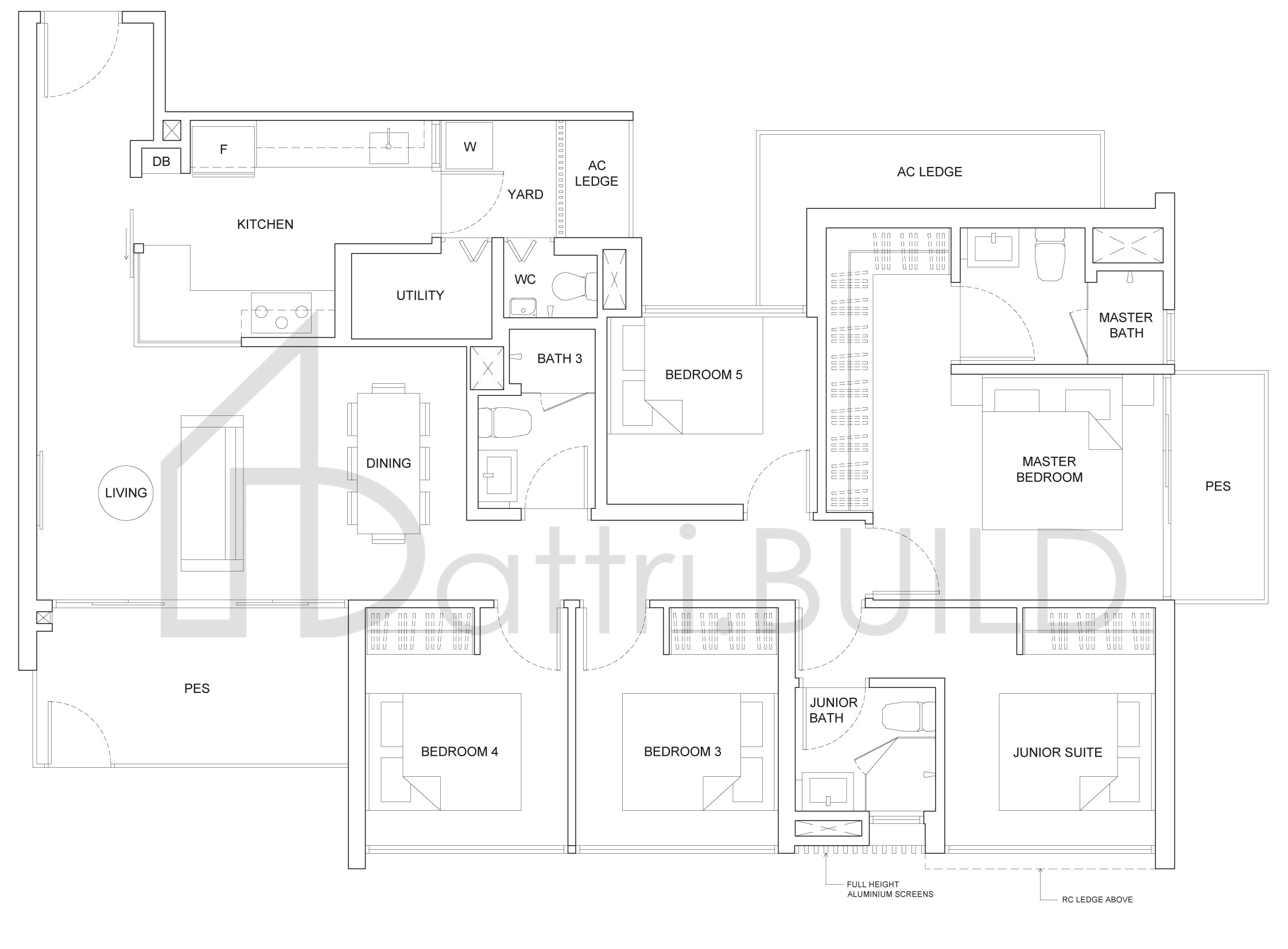 THE CRITERION D1P floorplan (watermarked)