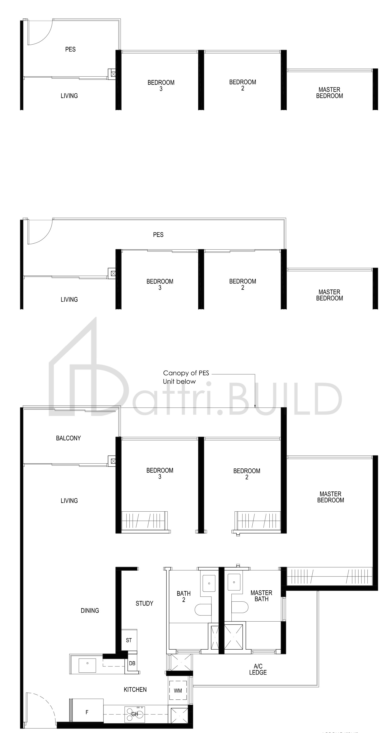 DAINTREE RESIDENCE C1a-P1 floorplan (watermarked)