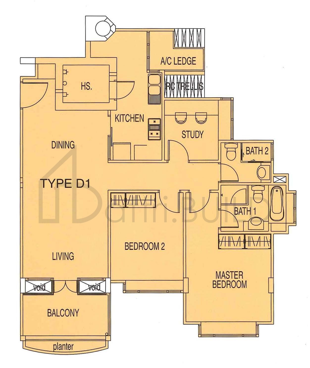 THE VINES D1 floorplan (watermarked)