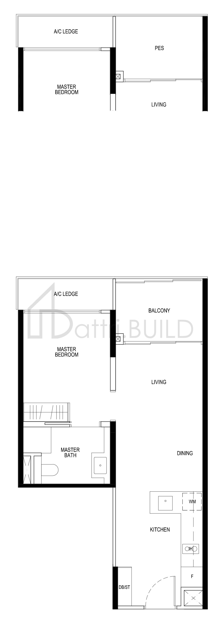 DAINTREE RESIDENCE A1b-P floorplan (watermarked)