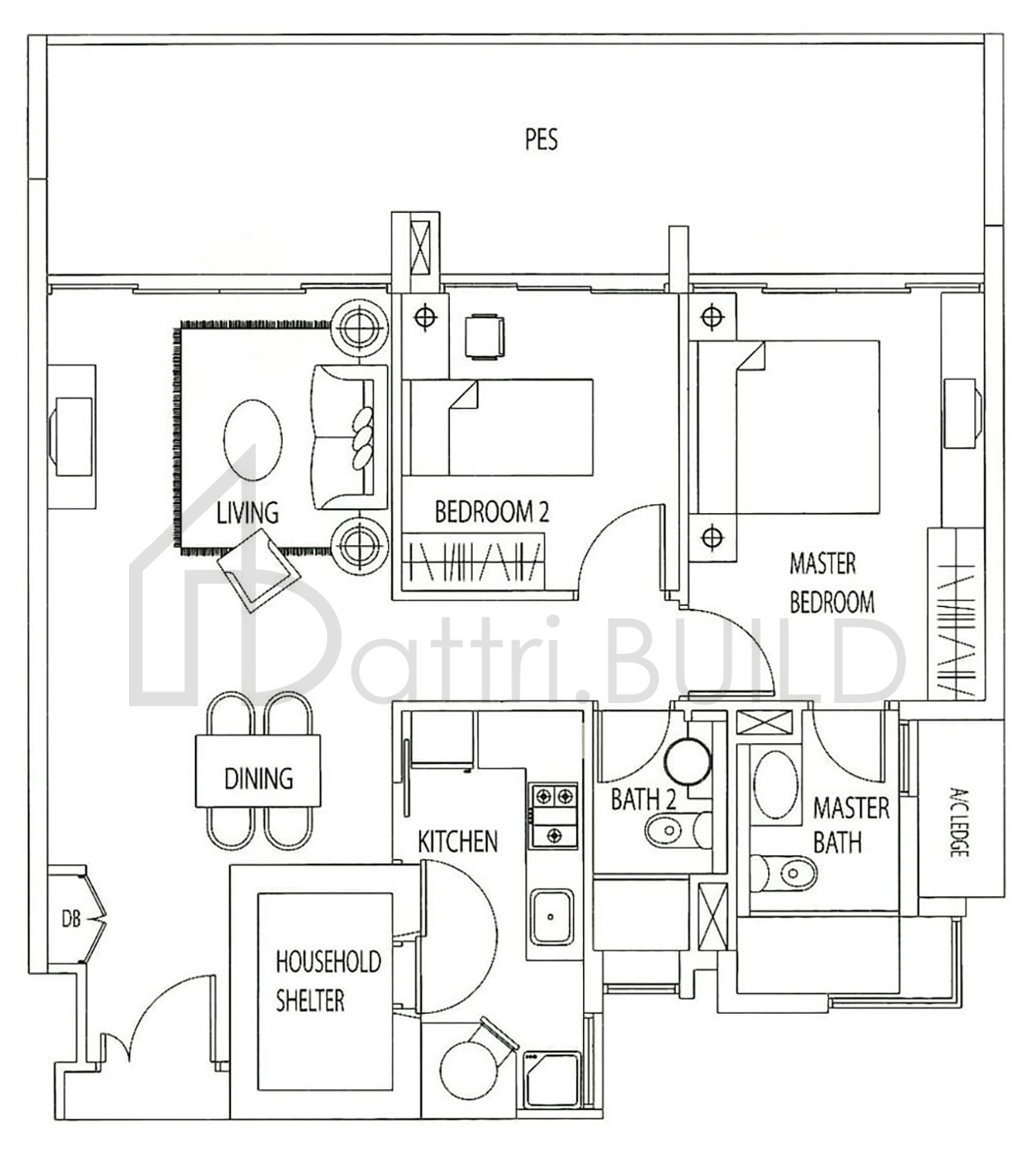 TANGERINE GROVE A3-P1 floorplan (watermarked)