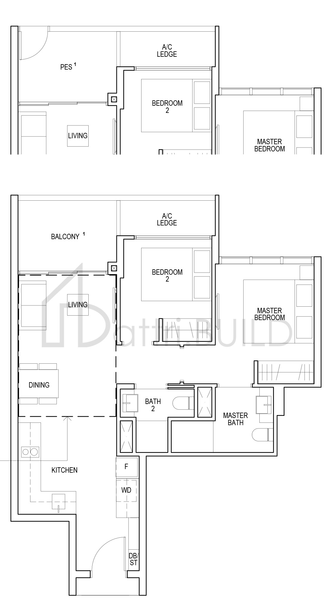 RIVERFRONT RESIDENCES BP1-P floorplan (watermarked)