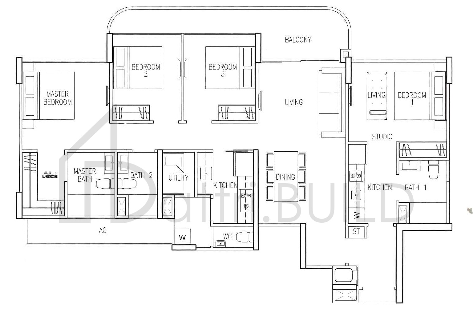 RIVERSOUND RESIDENCE D3(DK) floorplan (watermarked)