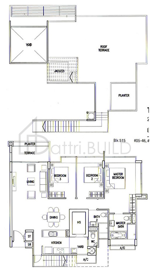 THE CALROSE TB5a floorplan (watermarked)