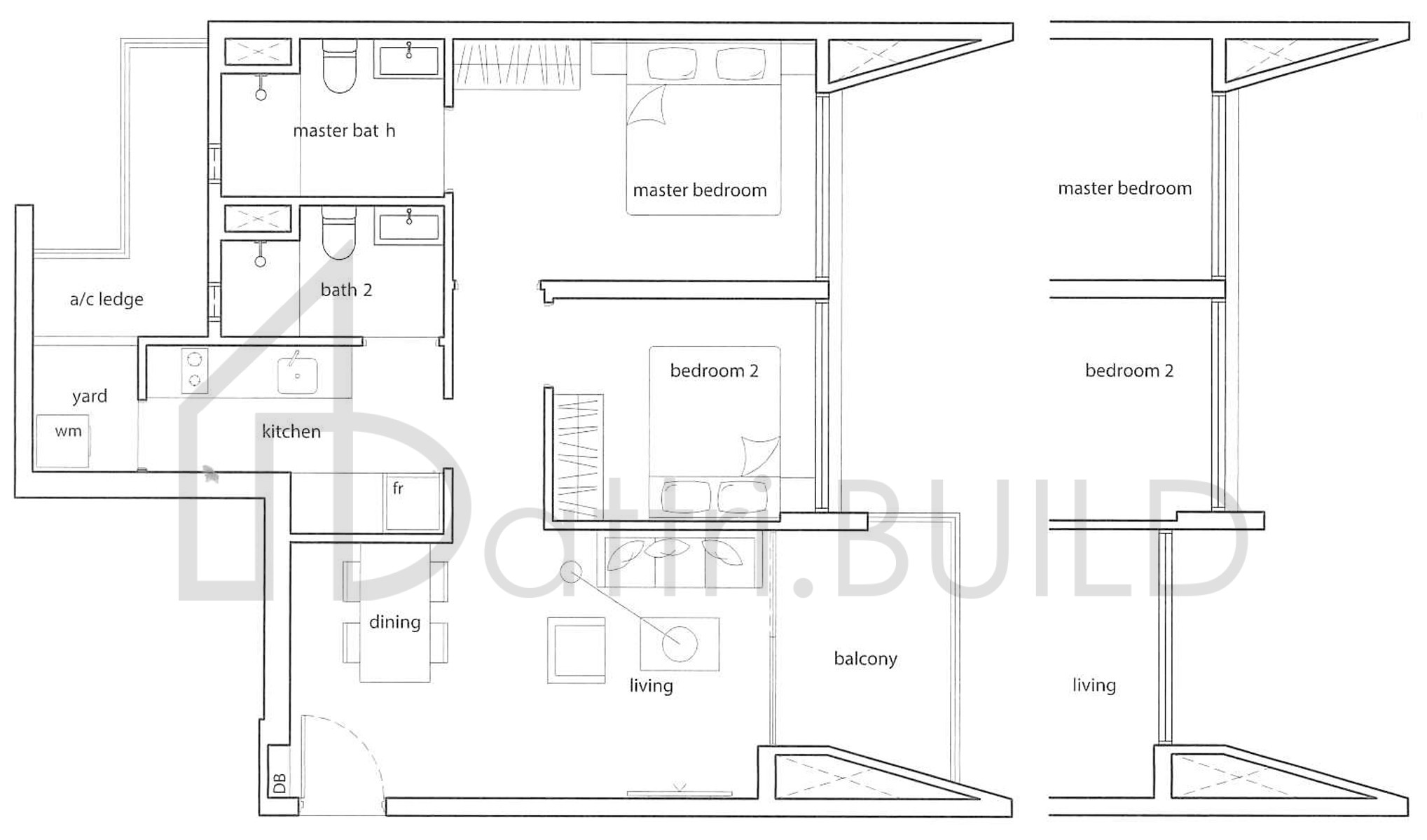 THE AMORE A1a floorplan (watermarked)