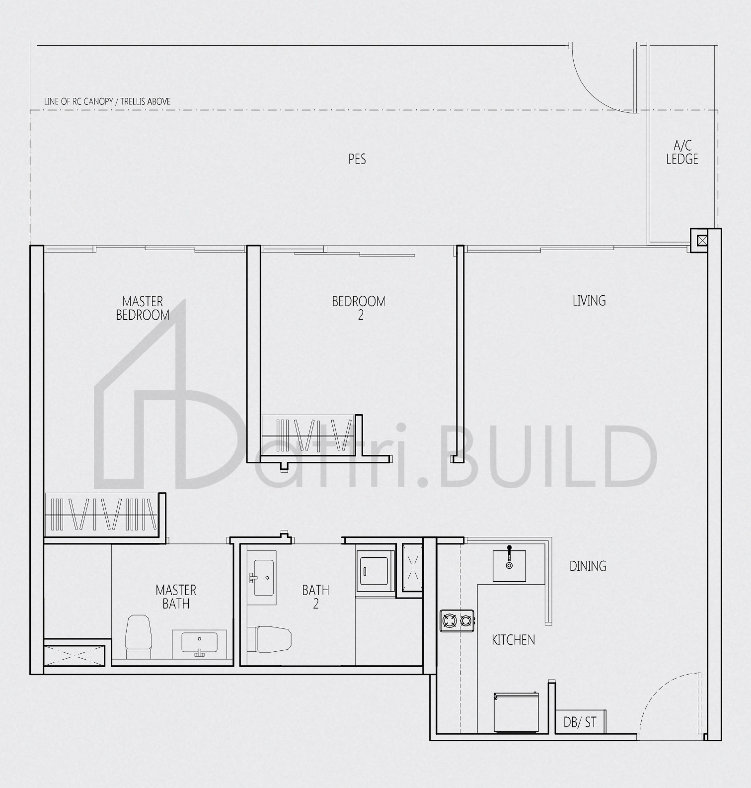 Q BAY RESIDENCES B-bp floorplan (watermarked)