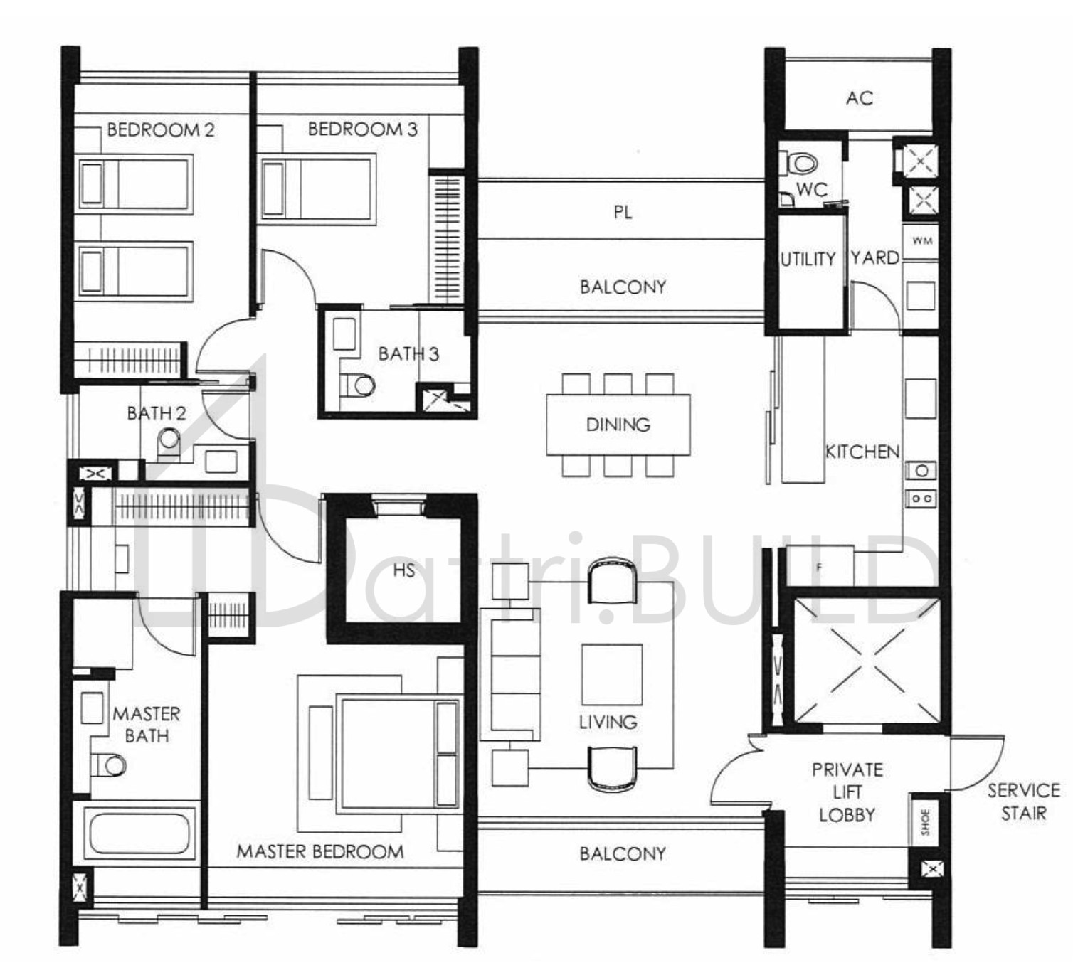 THE NASSIM A1(M) floorplan (watermarked)