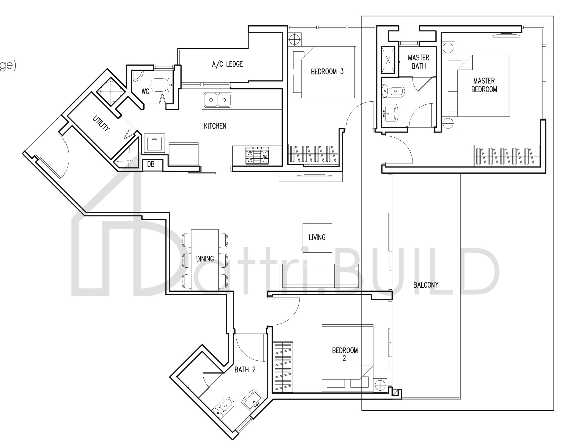 THE MILTONIA RESIDENCES C2a floorplan (watermarked)