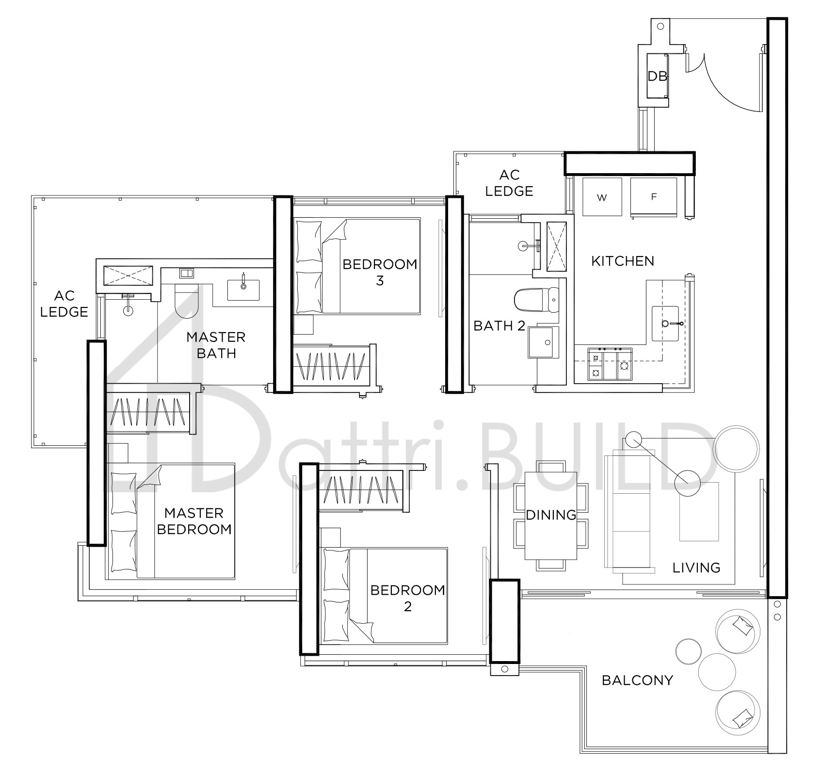 GEM RESIDENCES C1 floorplan (watermarked)