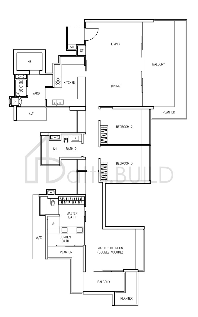 THE TRIZON C1c floorplan (watermarked)