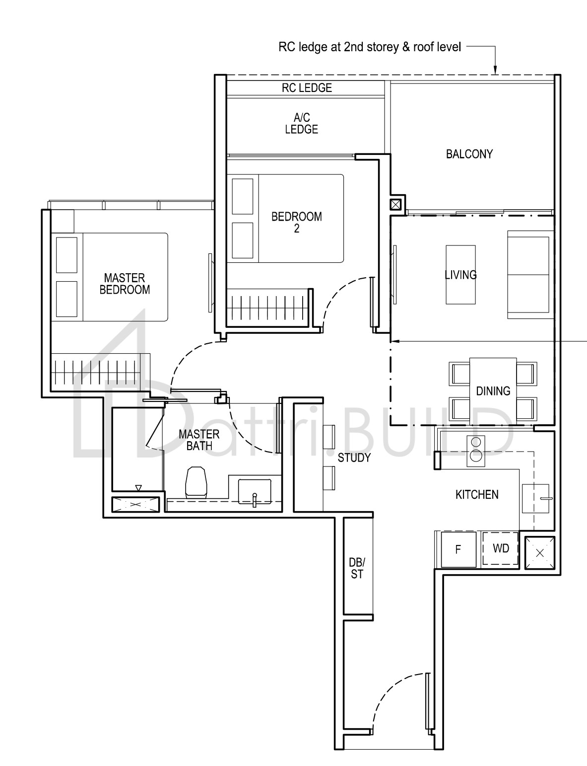 THE TAPESTRY B3S floorplan (watermarked)