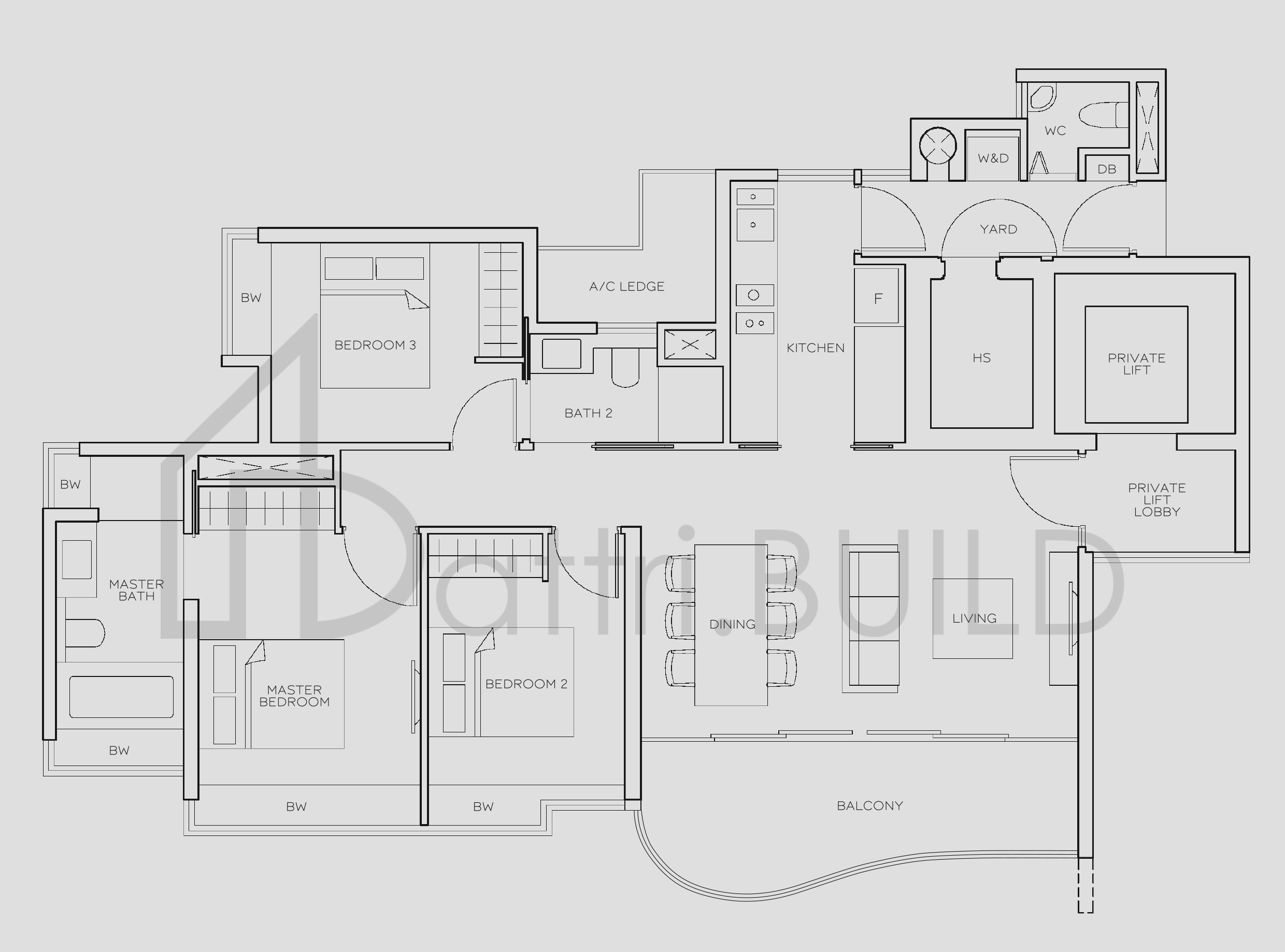 THE MEYERISE B1 floorplan (watermarked)