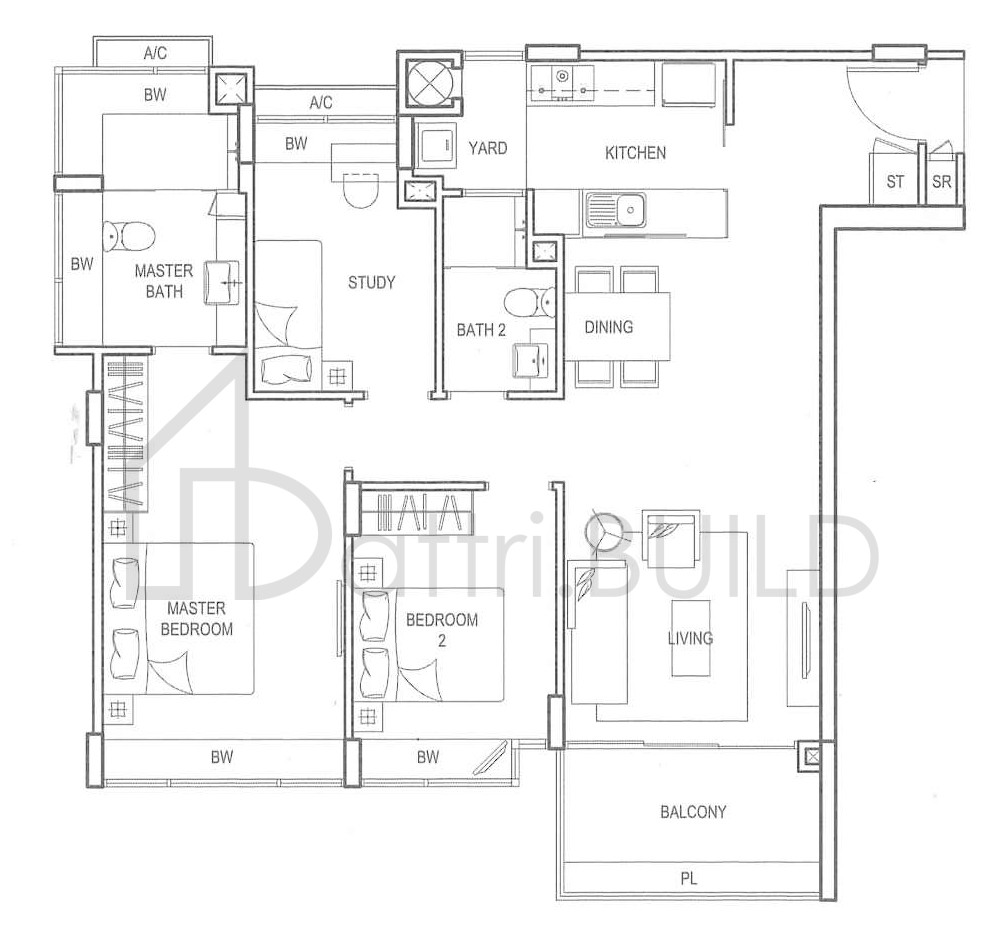 CLEMENTIWOODS CONDOMINIUM BS1a floorplan (watermarked)