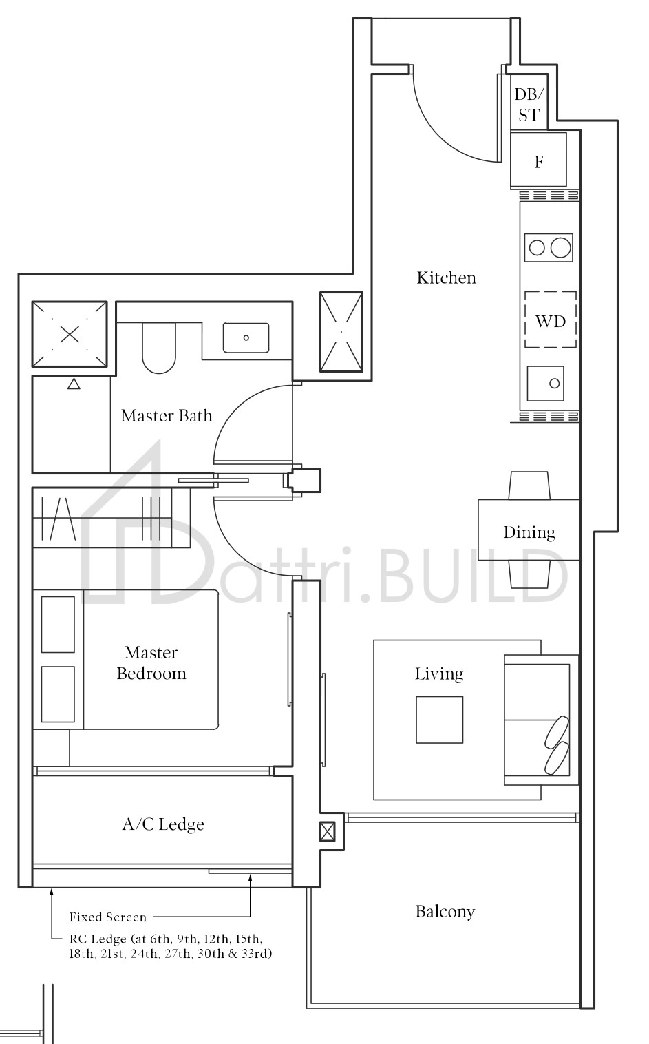 AVENUE SOUTH RESIDENCE A2 floorplan (watermarked)