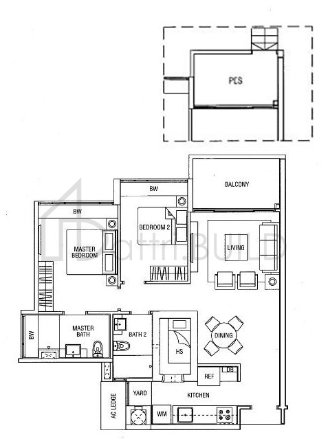 WATERFRONT WAVES A floorplan (watermarked)