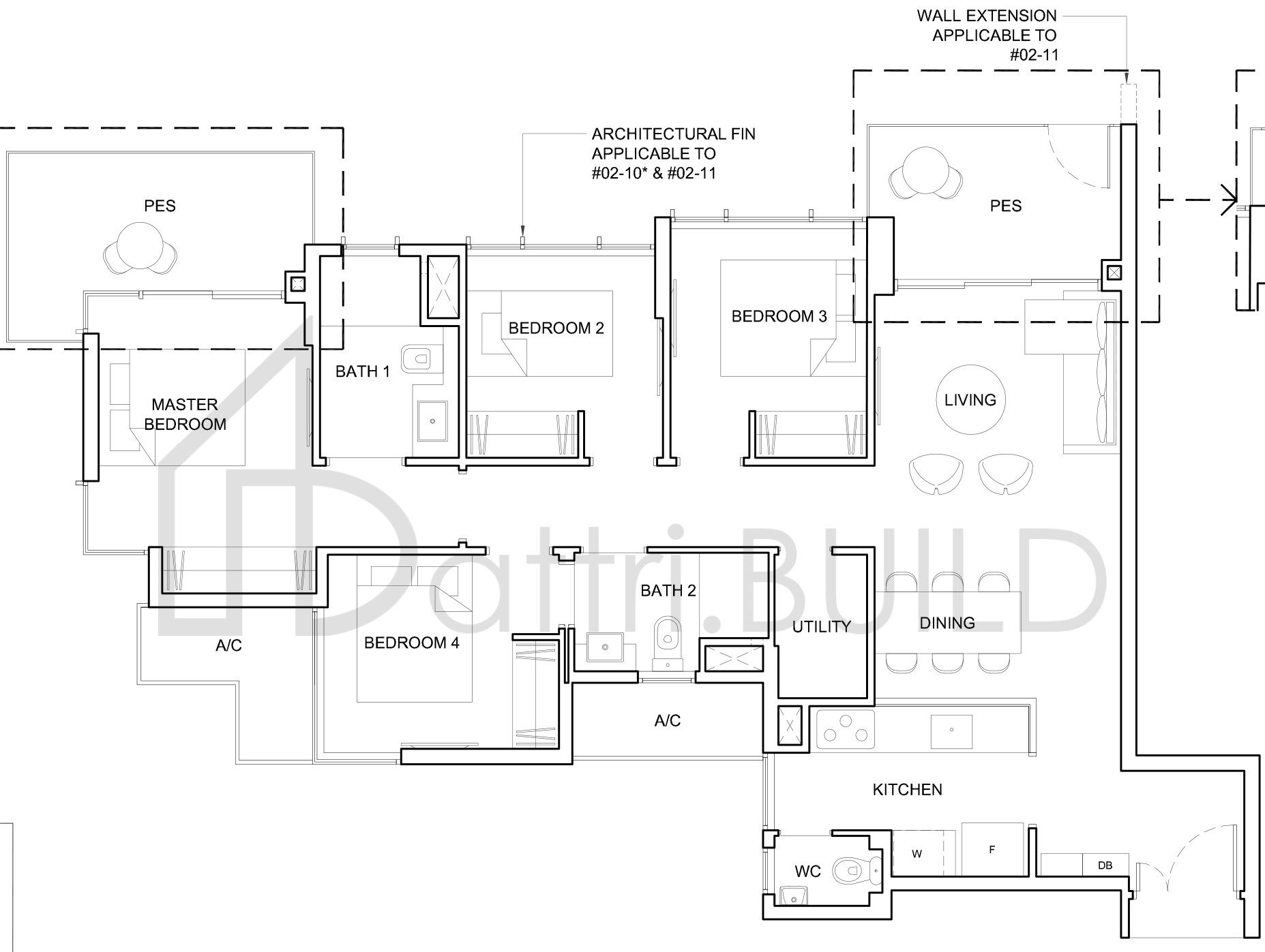 HIGH PARK RESIDENCES 4C1-P floorplan (watermarked)