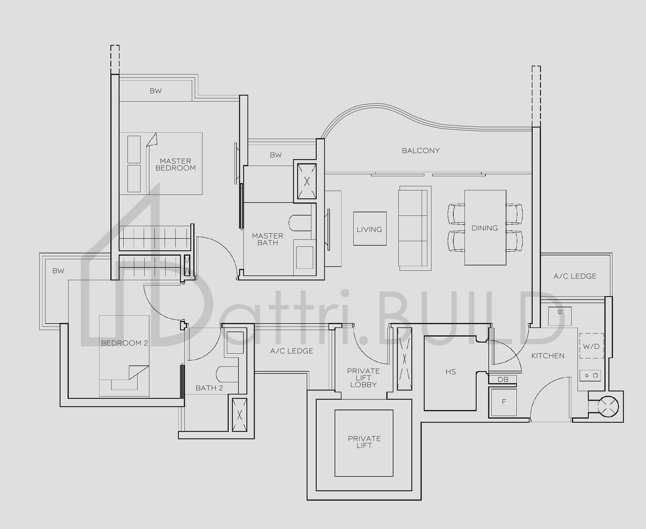 THE MEYERISE A2 floorplan (watermarked)