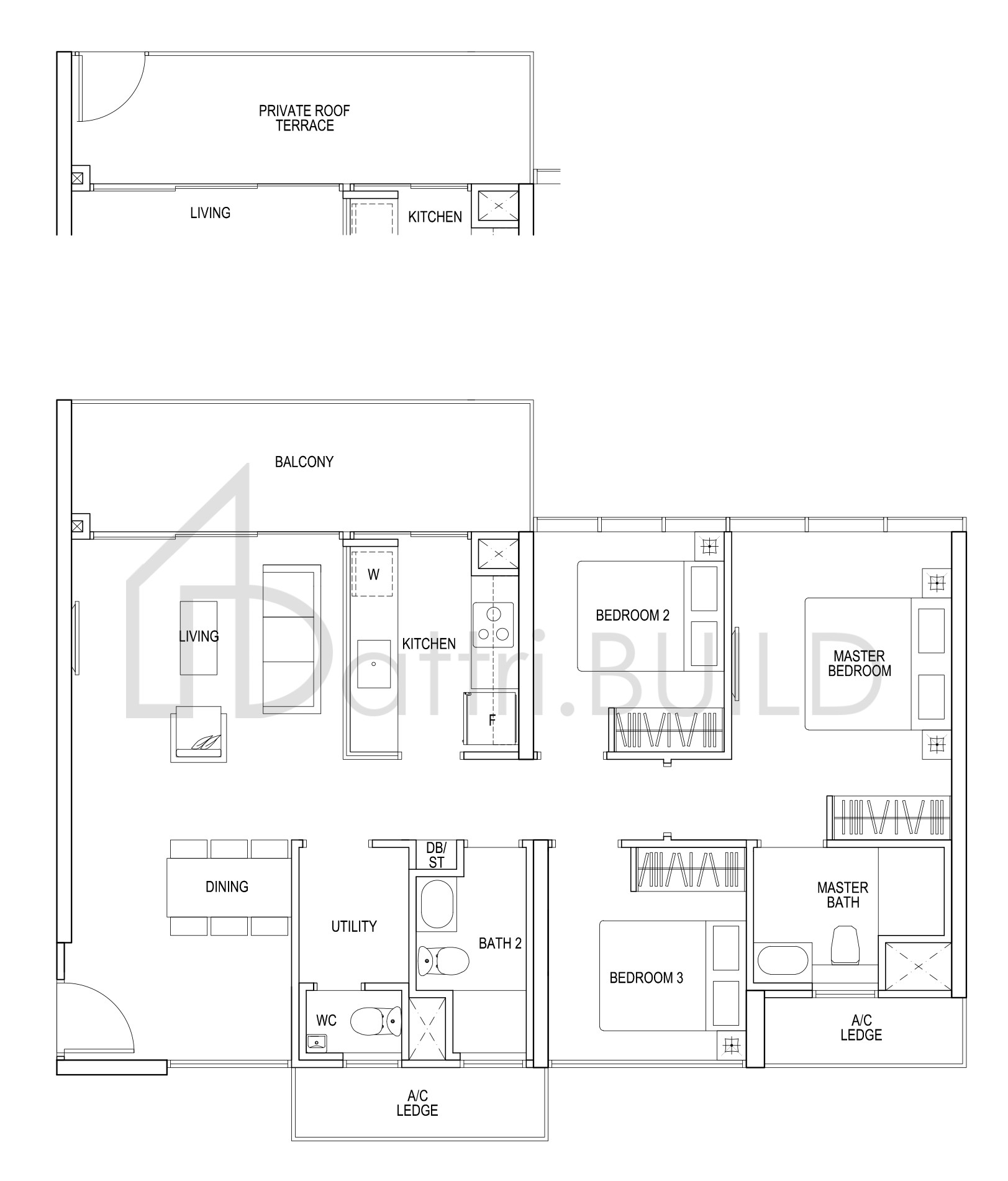 THE POIZ RESIDENCES H C3p floorplan (watermarked)