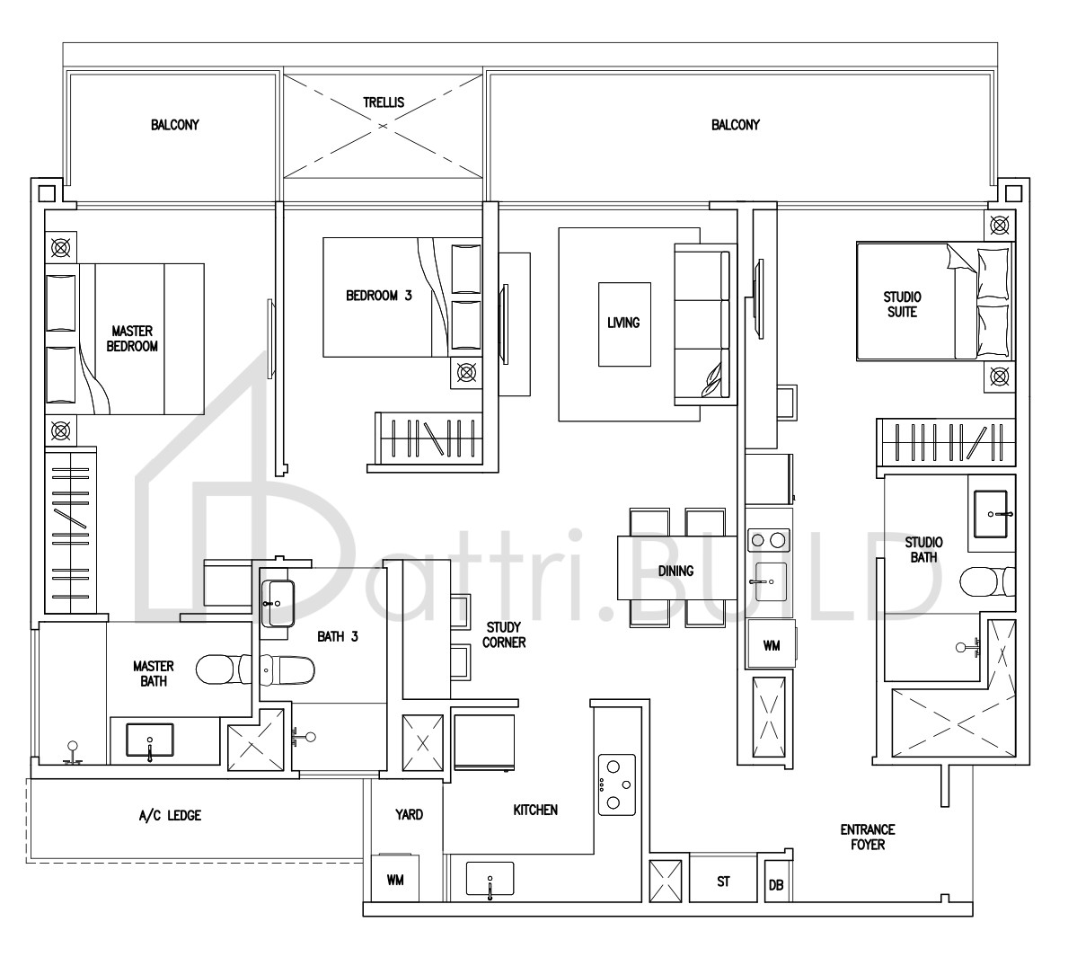 CITYLIFE@TAMPINES E1a floorplan (watermarked)