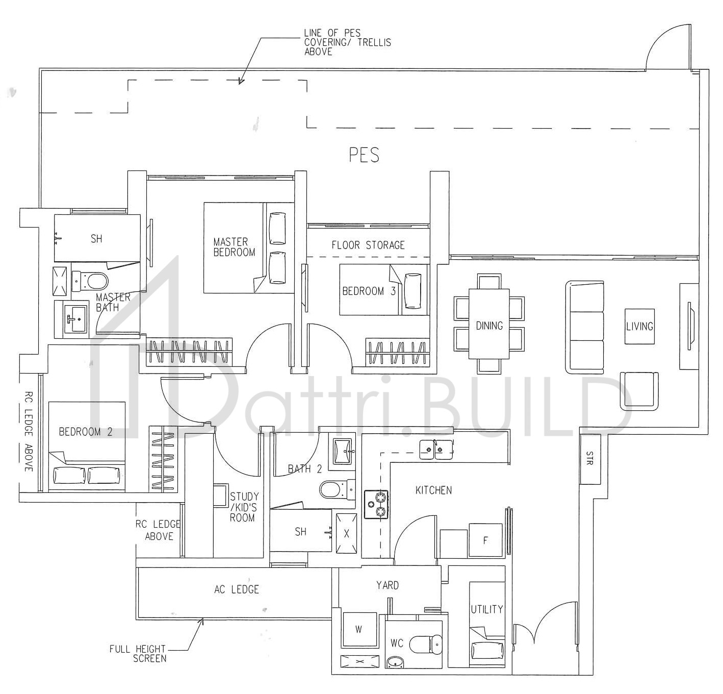 H2O RESIDENCES E2 (PES) floorplan (watermarked)