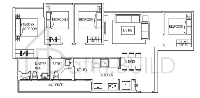 SYMPHONY SUITES D1a floorplan (watermarked)