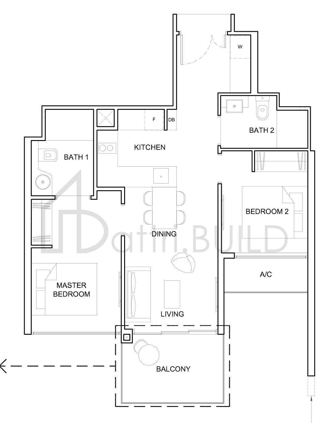 HIGH PARK RESIDENCES 2D3 floorplan (watermarked)