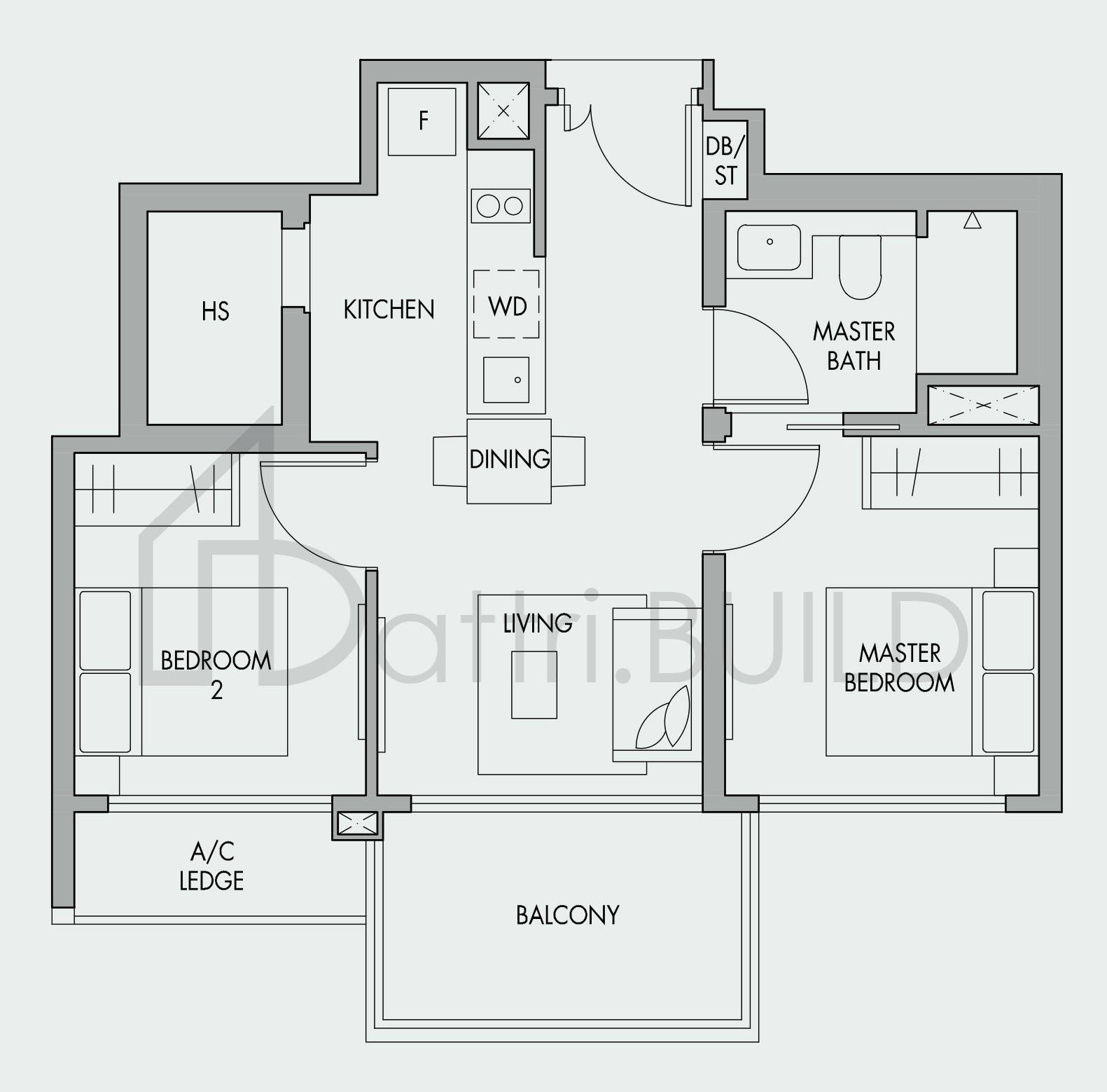 THE TRE VER B4 floorplan (watermarked)